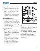 Preview for 9 page of Rane MP25 Operator'S Manual