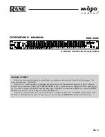 Предварительный просмотр 1 страницы Rane MQ 302 Operator'S Manual