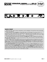 Предварительный просмотр 1 страницы Rane MX 23 Operator'S Manual