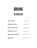 Preview for 1 page of Rane RAD26 User Manual