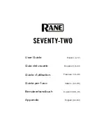 Preview for 1 page of Rane Seventy-Two User Manual