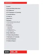 Предварительный просмотр 4 страницы Rane SL3 Owner'S Manual