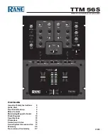 Предварительный просмотр 1 страницы Rane TTM 56S Manual