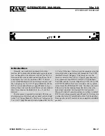 Rane Via 10 Operator'S Manual preview