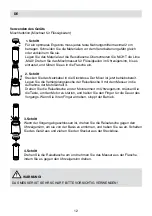 Предварительный просмотр 12 страницы Range SB 2221 User Manual