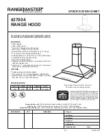 Rangemaster 637004 Specification Sheet preview