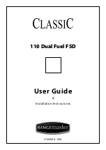 Rangemaster Classic 110 110 Dual Fuel FSD User'S Manual & Installation Instructions preview