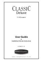 Rangemaster Classic 110 Deluxe Duel Fuel User Manual & Installation & Service Instructions preview