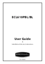 Preview for 1 page of Rangemaster ECL610PBL/BL User Manual & Installation & Service Instructions