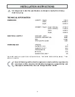 Preview for 9 page of Rangemaster ELTSHDC110SG User'S Manual & Installation Instructions