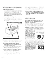 Предварительный просмотр 4 страницы Rangemaster Ice Maker Operation & Maintenance Instructions Manual