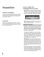 Preview for 2 page of Rangemaster Refrigerated Wine Cooler Installation And Operation Instructions Manual