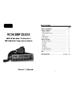 Ranger Communications RCI-6300F25/150 User Manual preview