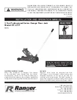 Ranger Products Professional RFJ-3TP Installation And Operation Manual preview