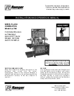 Preview for 1 page of Ranger Products RL4500 Installation And Operation Manual