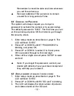 Предварительный просмотр 12 страницы Ranger BN055 Instructions For Use Manual