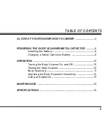 Preview for 3 page of Ranger Body Scanner/Metal Detector Owner'S Manual