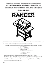 Ranger G4RANQ Instructions For Assembly And Use preview