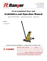 Preview for 1 page of Ranger RFJ-2TX Installation And Operation Manual