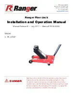 Preview for 1 page of Ranger RFJ-3TQP Installation And Operation Owner'S Manual