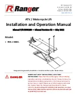 Предварительный просмотр 1 страницы Ranger RML-1500XL Installation And Operation Manual