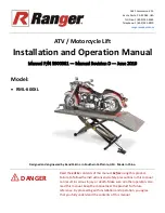 Ranger RML-600XL Installation And Operation Manual preview