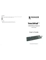 Ranger TouchPad RG2ACKB482 User Manual preview