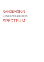 Preview for 1 page of Rangevision SPECTRUM Setup And Calibration Instructions