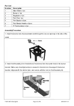 Preview for 14 page of Rankam TF2014501-BA Assembly, Use And Care Manual