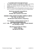 Preview for 26 page of Rankam TF4039-013182-ST Assembly, Use And Care Manual