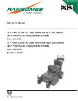 Preview for 1 page of Ransomes 36 HYDRO Z-CONTROL MID-16HP KAW SIDE DISCHARGE SELF PROPELLED WALK BEHIND MOWER Operator'S Manual