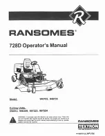 Preview for 1 page of Ransomes 728D 936705 Owner'S Manual