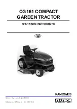 Preview for 1 page of Ransomes CG161 Operator Instructions Manual