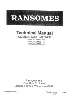 Ransomes M32 Technical Manual preview