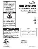 Rapid Engineering 2000 Series Installation, Operation & Service Manual preview