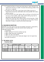 Preview for 3 page of Rapid Group WX 90 Operating Instructions Manual