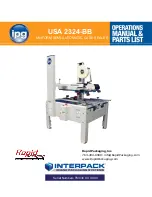 Rapid Packaging IPG USA 2324-BB Operations Manual & Parts List preview