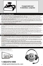 Preview for 8 page of Rapid video mounts RVM-PROJM1 Instruction Manual