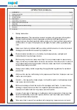 Preview for 2 page of Rapid 61 106 Operation Manual