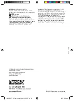 Preview for 88 page of Rapid BHX50 Original Operating Instructions