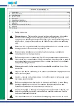 Предварительный просмотр 2 страницы Rapid DZP 20-Z Operation Manual