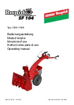 Rapid SF 104 Operating Manual preview