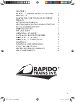 Предварительный просмотр 3 страницы Rapido Trains 1600 HP Operating Manual