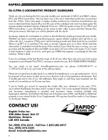 Preview for 2 page of Rapido Trains FA-2 Operation Manual