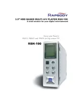 Rapsody RSH-100 User Manual preview