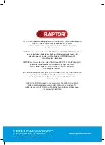 Предварительный просмотр 8 страницы Raptor 9747983 Manual