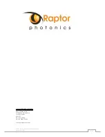 Preview for 26 page of Raptor OW1.7-VS-CL-LP-640 User Manual