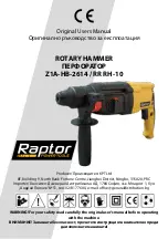 Raptor Z1A-HB-2614 / RR RH-10 Original User Manual preview