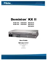 Preview for 1 page of Raritan Dominion KX II Server KX2-432 User Manual