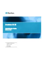 Raritan dominion kx III Administrator'S Manual предпросмотр